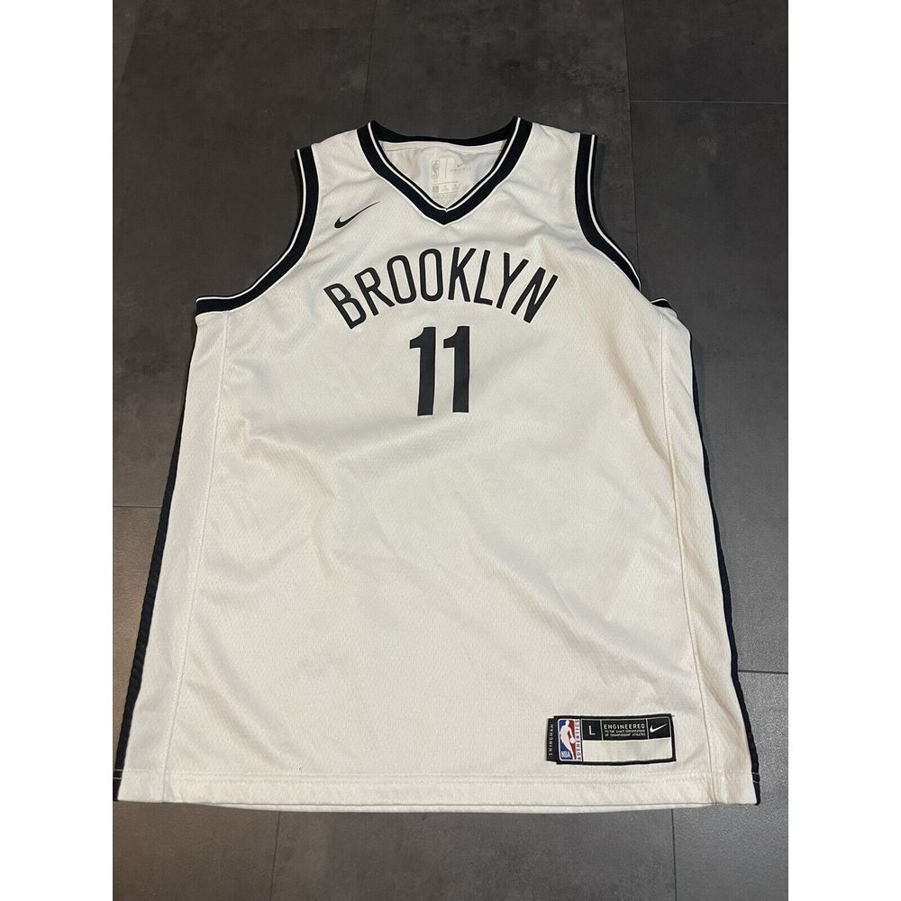 Nike Brooklyn Nets Kyrie Irving Authentic Association Jersey Boys 14 White D-383